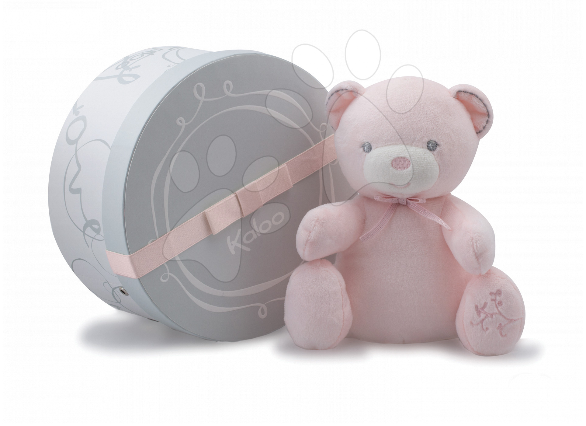 Plyšové medvede - Plyšový medvedík Perle-Musical Baby Doudou Kaloo spievajúci 25 cm v darčekovom balení pre najmenších ružový
