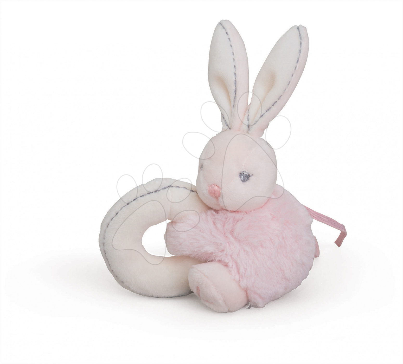 Hrkálky a hryzátka - Plyšový zajačik Perle-Mini Ratles Kaloo s hrkálkou 10 cm pre najmenších ružový