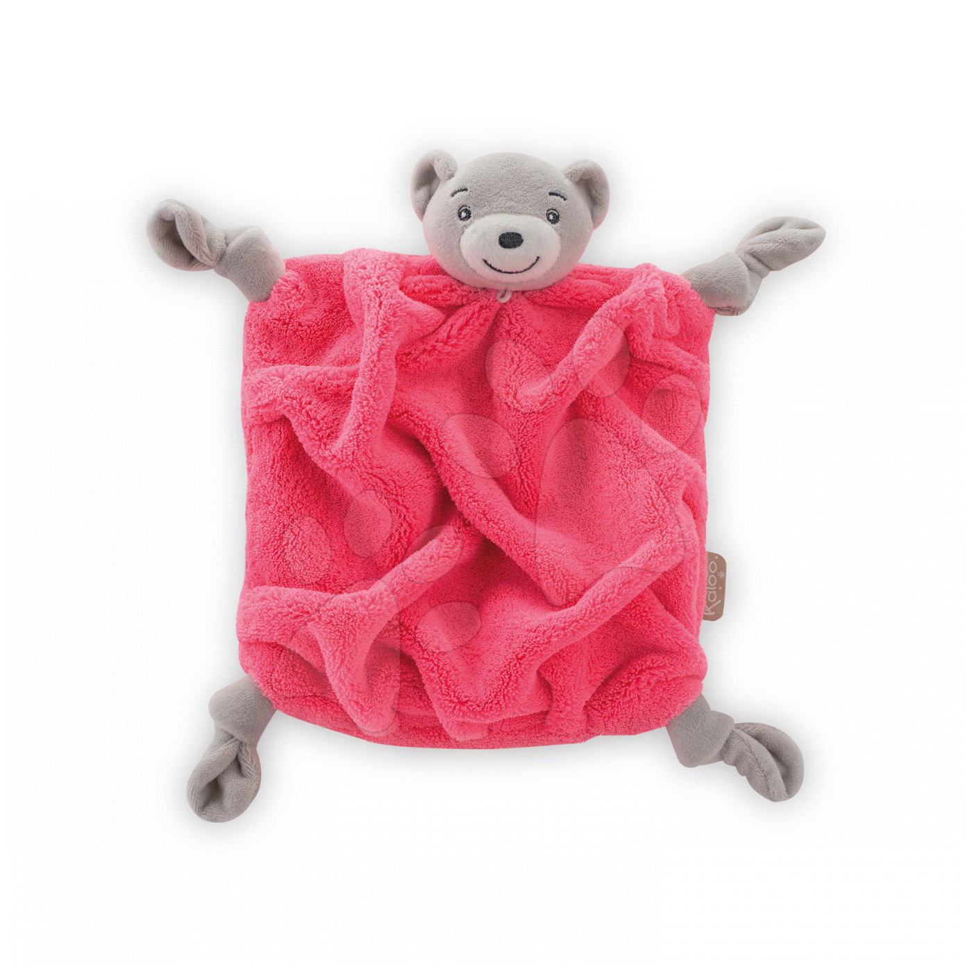 Alvókendők DouDou - Plüss mackó babusgatáshoz Neon Doudou Kaloo 20 cm ajándékcsomagolásban legkisebbeknek rózsaszín