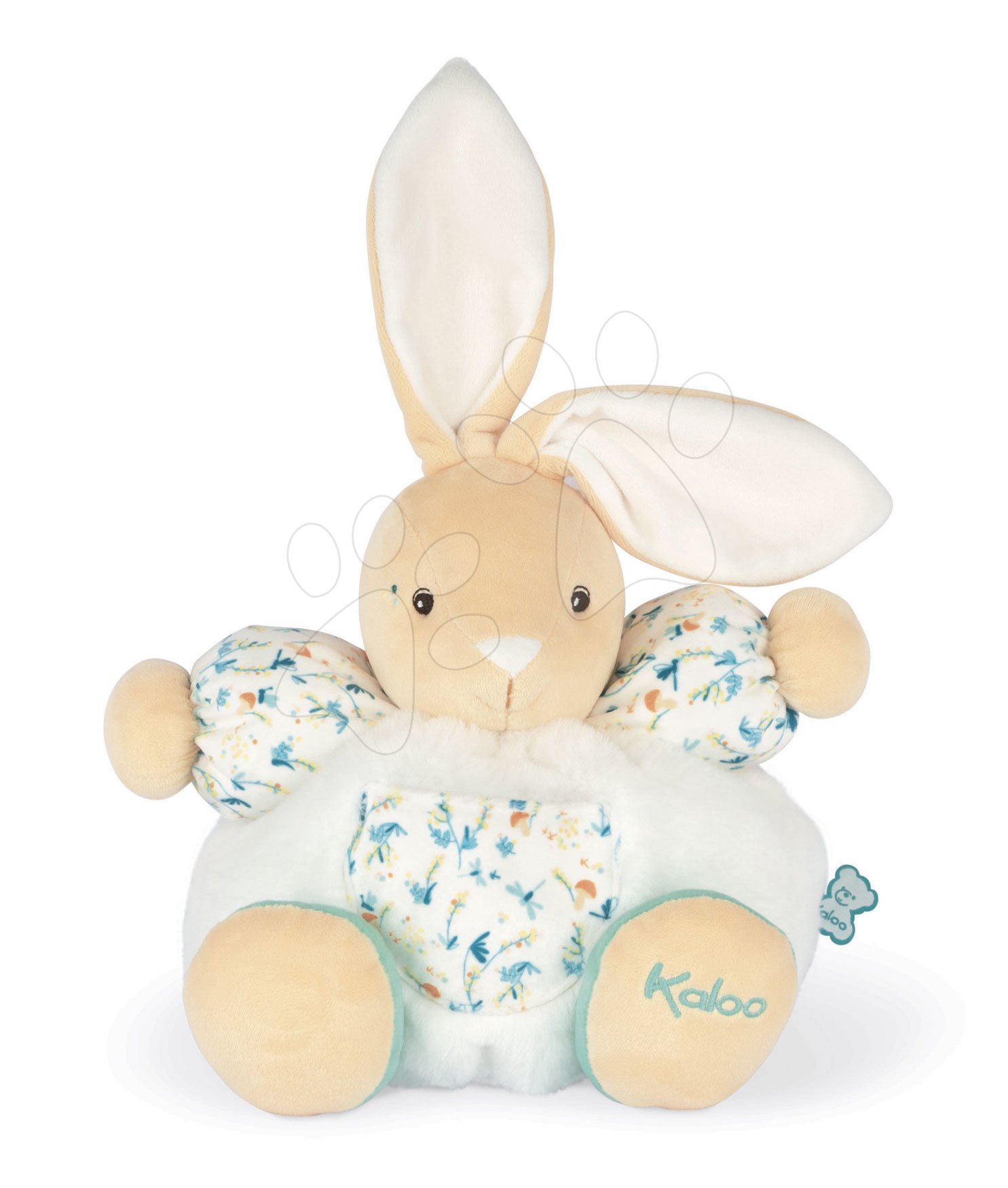 Plüss nyuszi babaágyba Justin Chubby Rabbit Fripons Kaloo puha anyagból 25 cm ajándékcsomagolásban 0 hó-tól