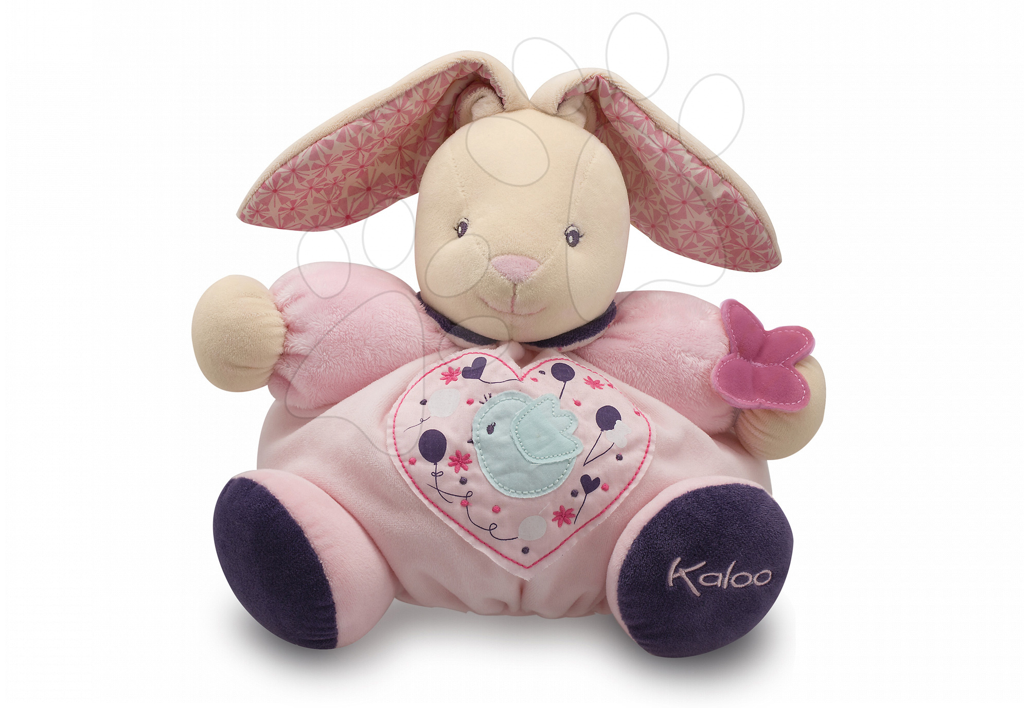 Kaloo plüss nyuszi Petite Rose-Chubby Rabbit Birdie 969857 rózsaszín