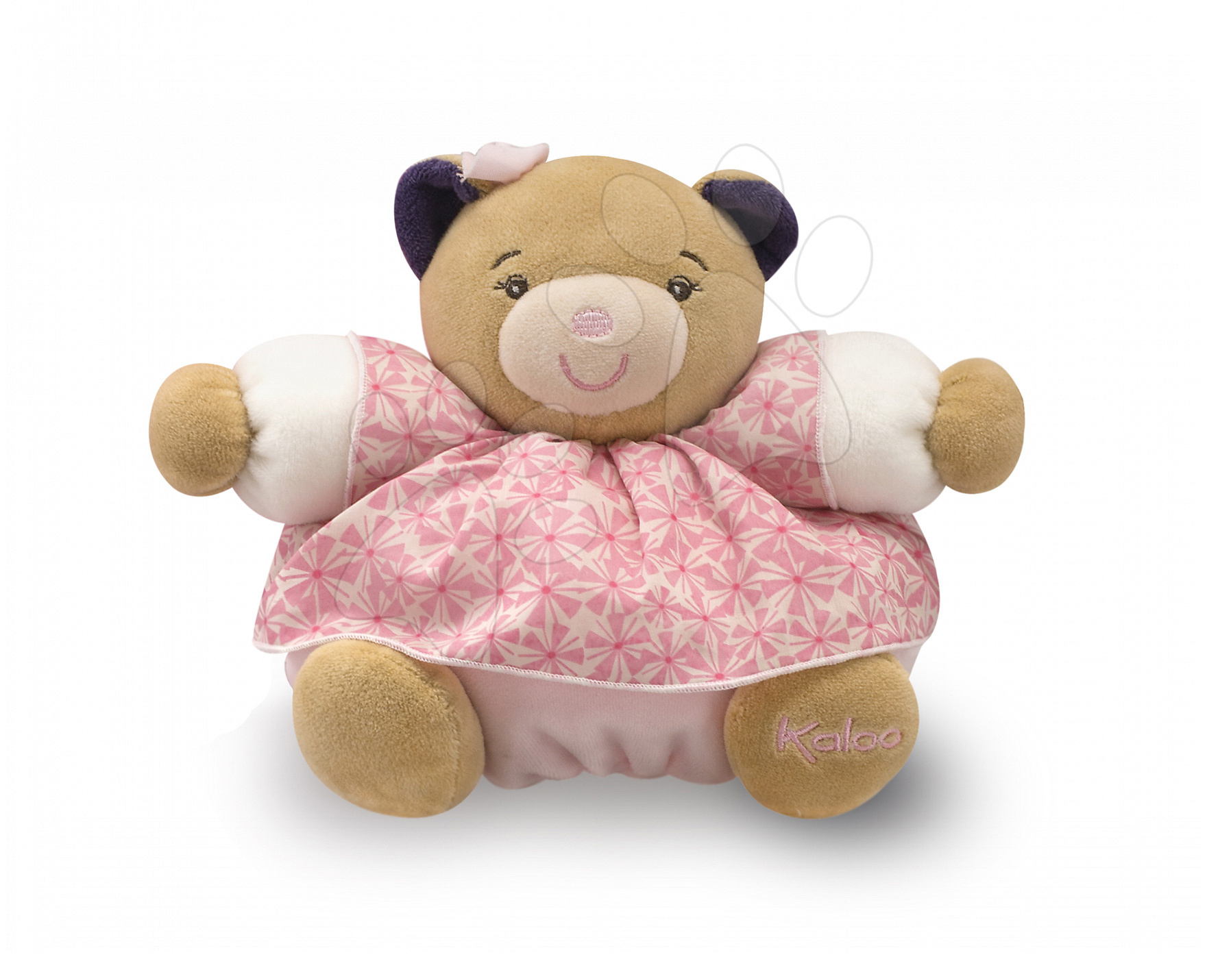 Plišasti medvedki - Plišasti medvedek Petite Rose-Pretty Chubby Bear Kaloo 18 cm v darilni embalaži za najmlajše rožnat