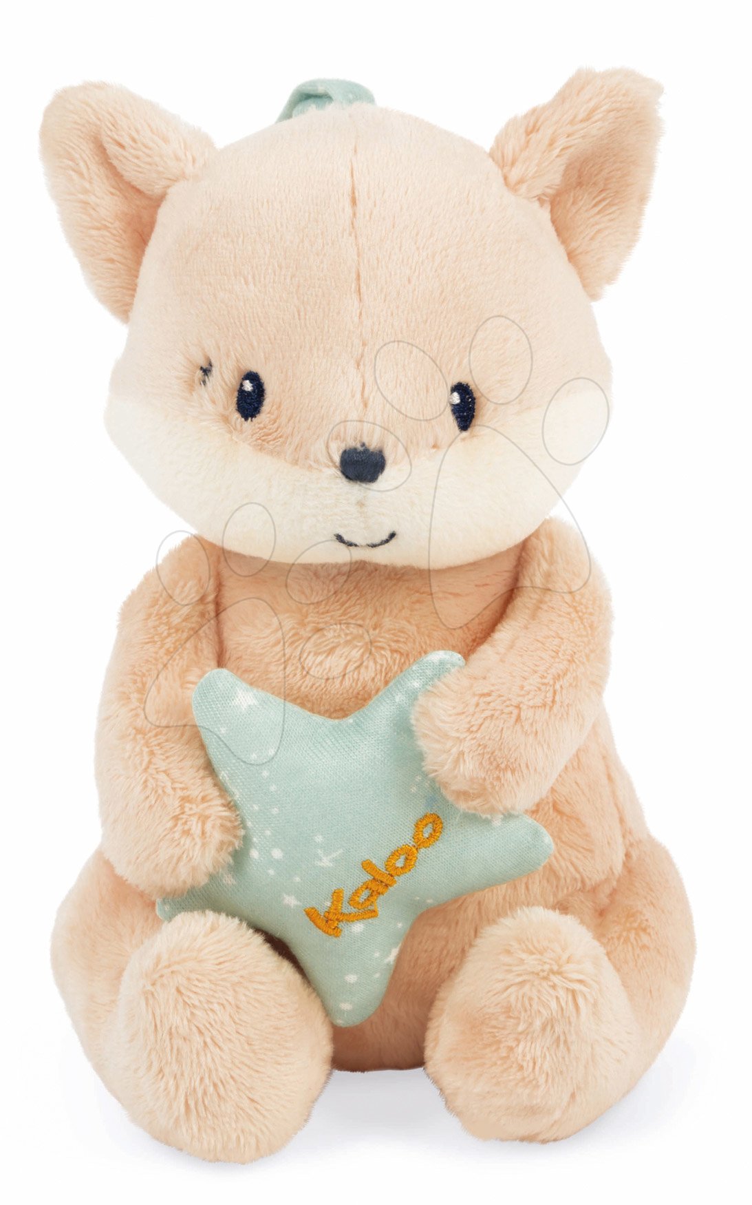 Plyšová líška s melódiou My Musical Fox Home Kaloo krémový 16 cm z jemnej plyše a \'Brahms Lullaby\' hudbou od 0 mes