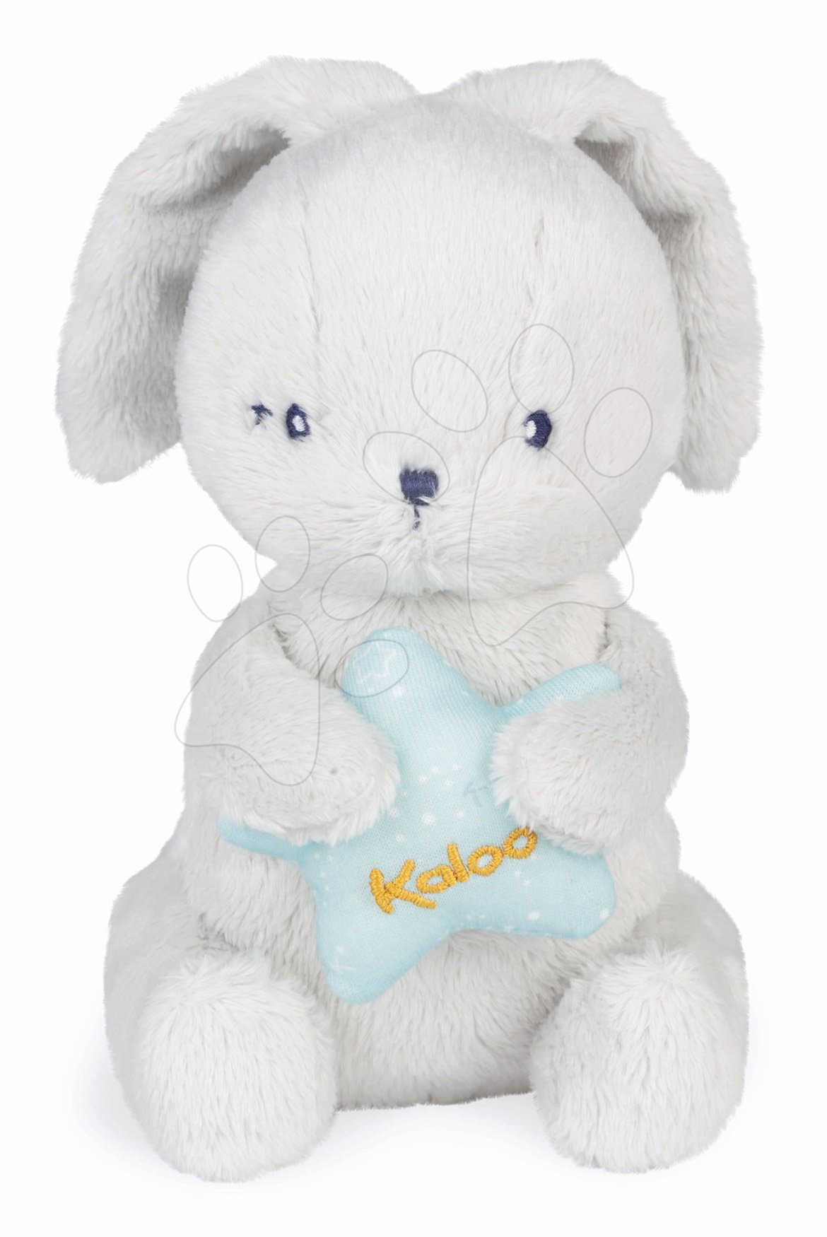 Plyšový zajačik s melódiou My Musical Rabbit Home Kaloo šedý 16 cm z jemnej plyše a \'Brahms Lullaby\' hudbou od 0 mes