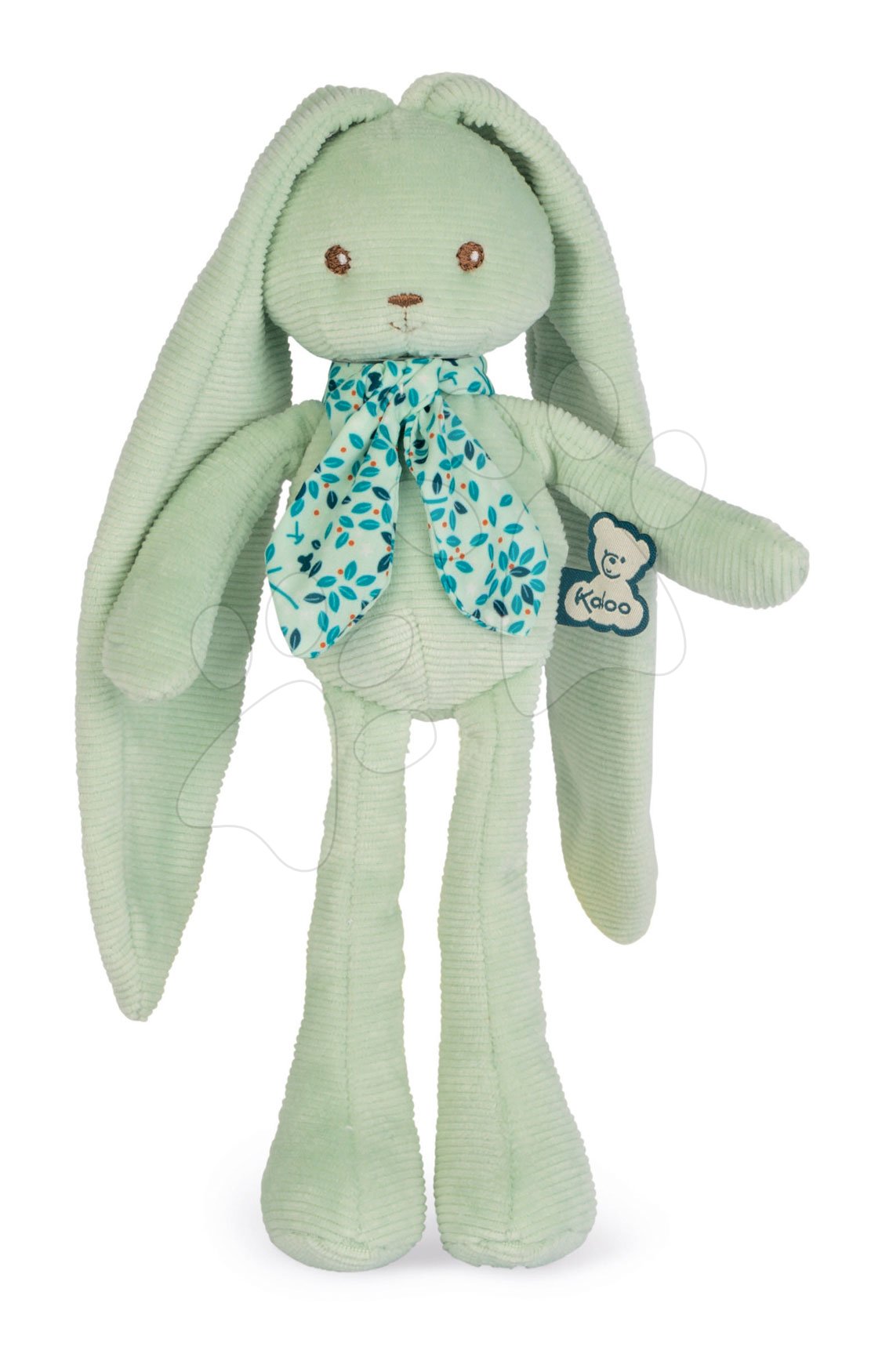 Plüss nyuszi hosszú fülekkel Doll Rabbit Aqua Lapinoo Kaloo zöld 25 cm pihe-puha anyagból ajándékdobozban 0 hó-tól