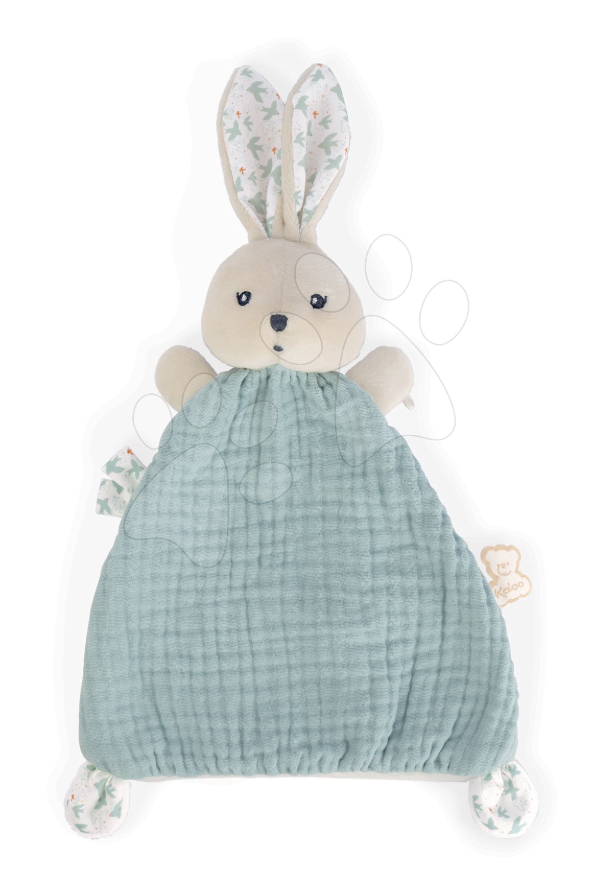 Textil nyuszi dédelgetéshez Colombe Rabbit Dove Doudou K'doux Kaloo kék 20 cm puha alapanyagból 0 hó-tól