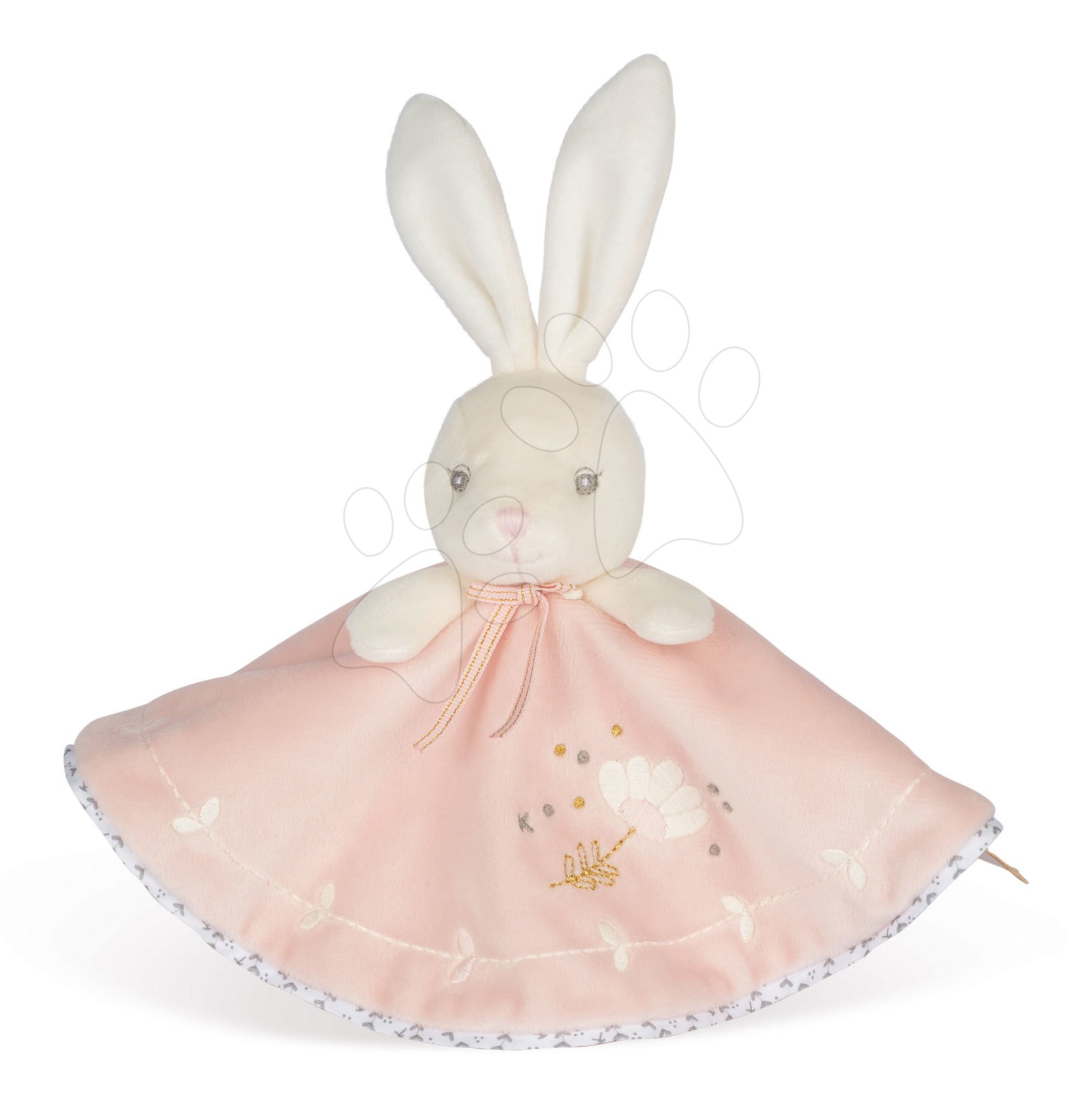 Plüss nyuszi dédelgetéshez Round Doudou Rabbit Pink Perle Kaloo rózsaszín 20 cm pihe-puha anyagból 0 hó-tól