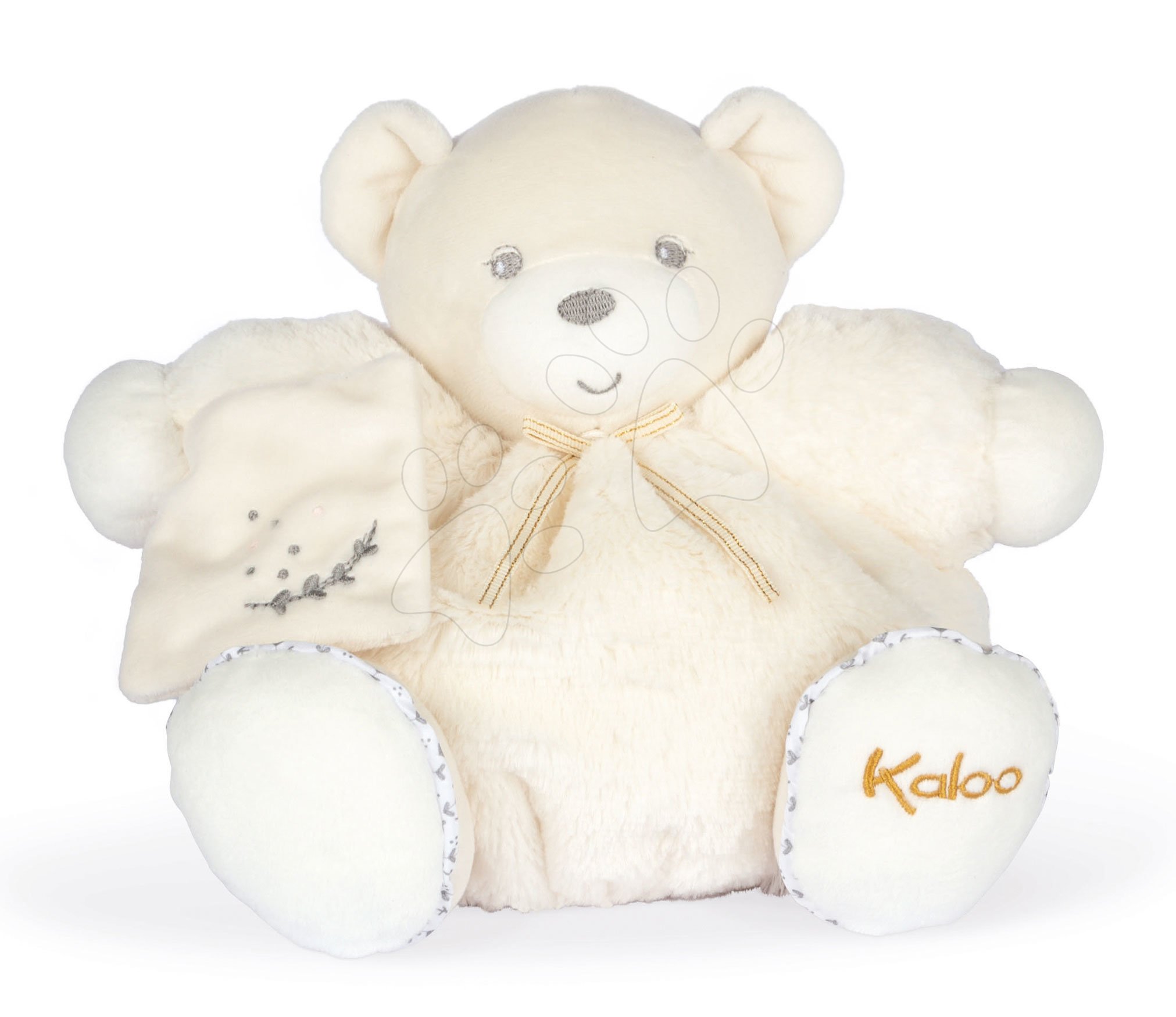 E-shop Plyšový medveď Chubby Bear Cream Perle Kaloo krémový 25 cm z jemného mäkkého materiálu od 0 mes