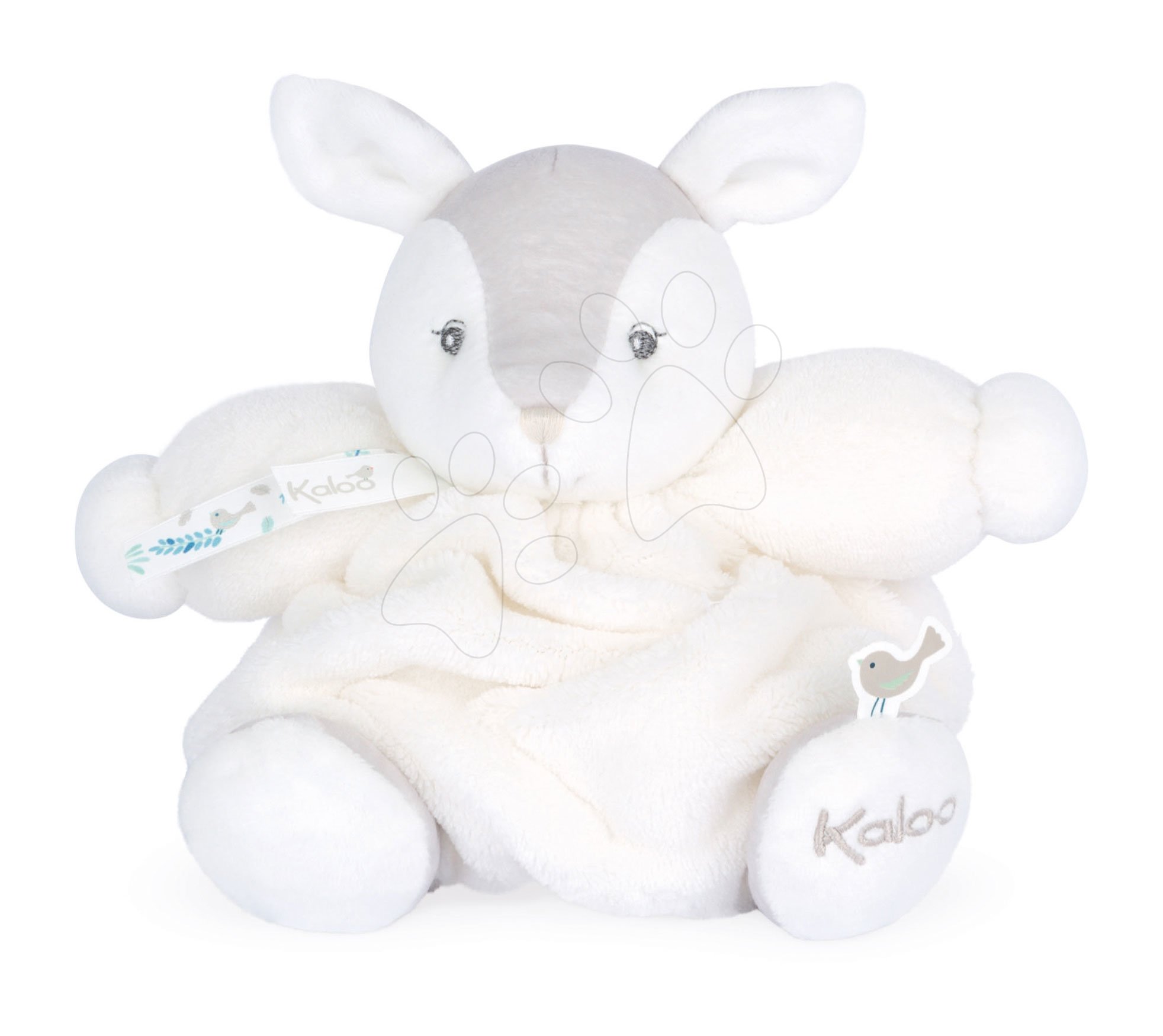 Plüss őzike Chubby Fawn Ivory Plume Kaloo fehér 18 cm pihe-puha alapanyagból ajándékcsomagolásban 0 hó-tól