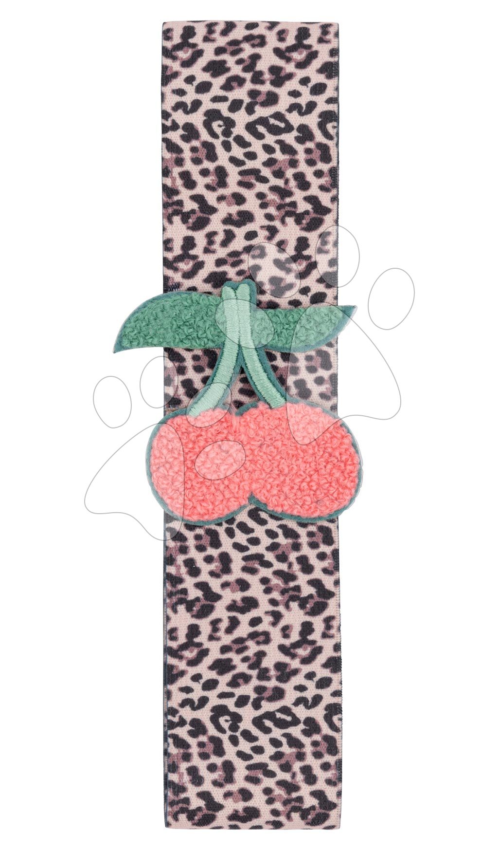 Rugalmas gumiszalag tízórais dobozra Lunchbox Elastic Leopard Cherry Jeune Premier luxus kivitelben