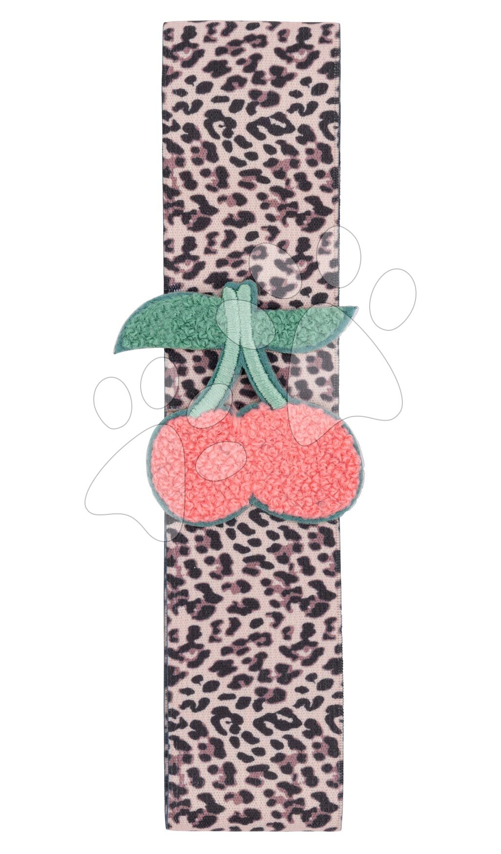 Elastická páska na box s desiatou Lunchbox Elastic Leopard Cherry Jeune Premier luxusné prevedenie