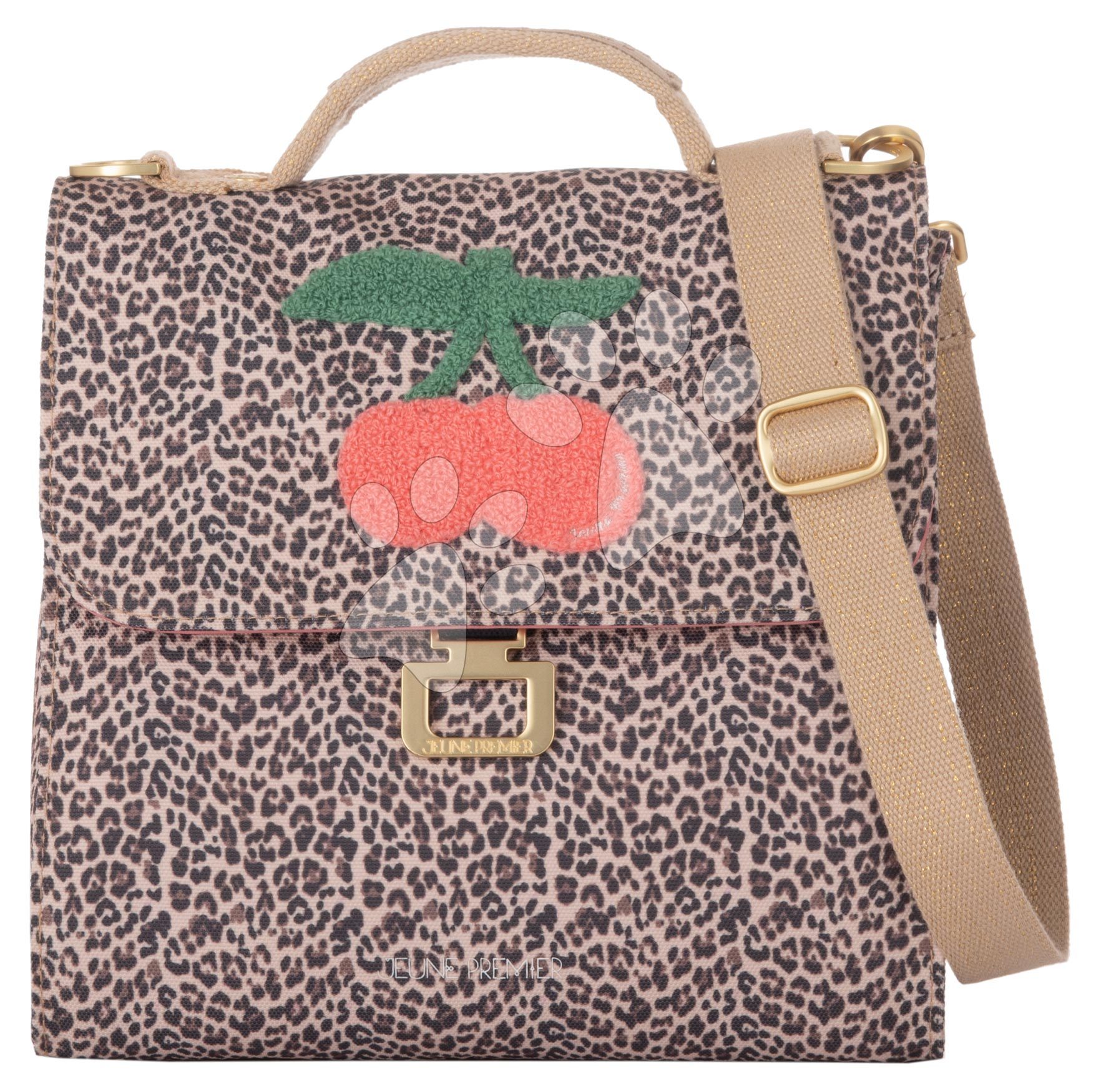 Boxy na desiatu - Box na desiatu Lunch Bag Leopard Cherry Jeune Premier ergonomický luxusné prevedenie 22*24 cm