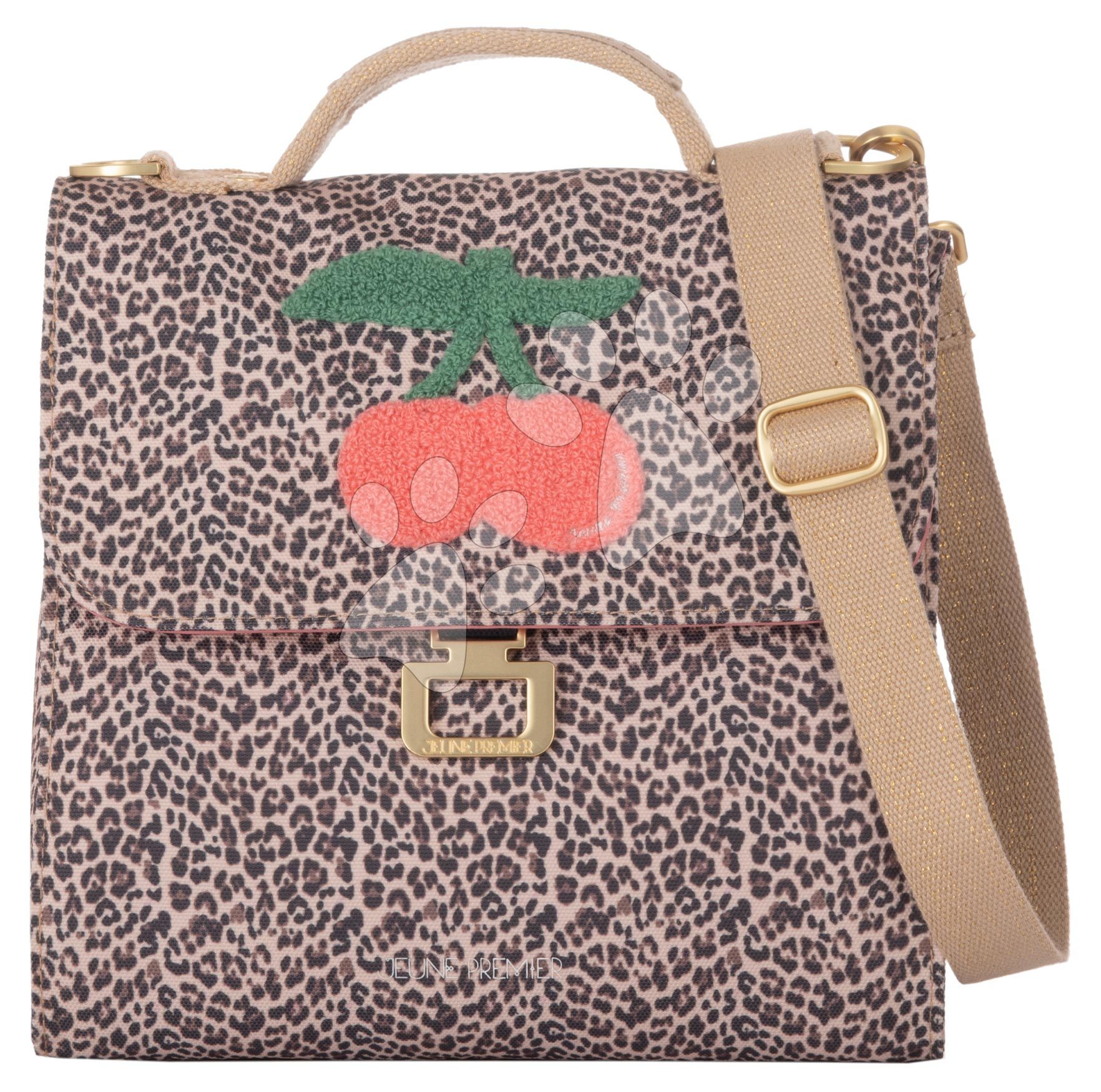 Uzsonnás doboz Lunch Bag Leopard Cherry Jeune Premier ergonomikus luxus kivitel  22*24 cm JPLUN22184