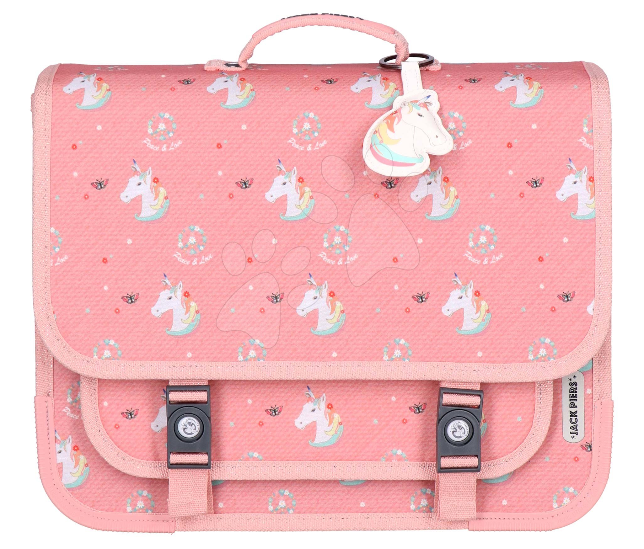 Iskolai aktatáska Schoolbag Paris Large Unicorn Power Blossom Jack Piers ergonomikus luxus kivitel 6 évtől 34*38 cm