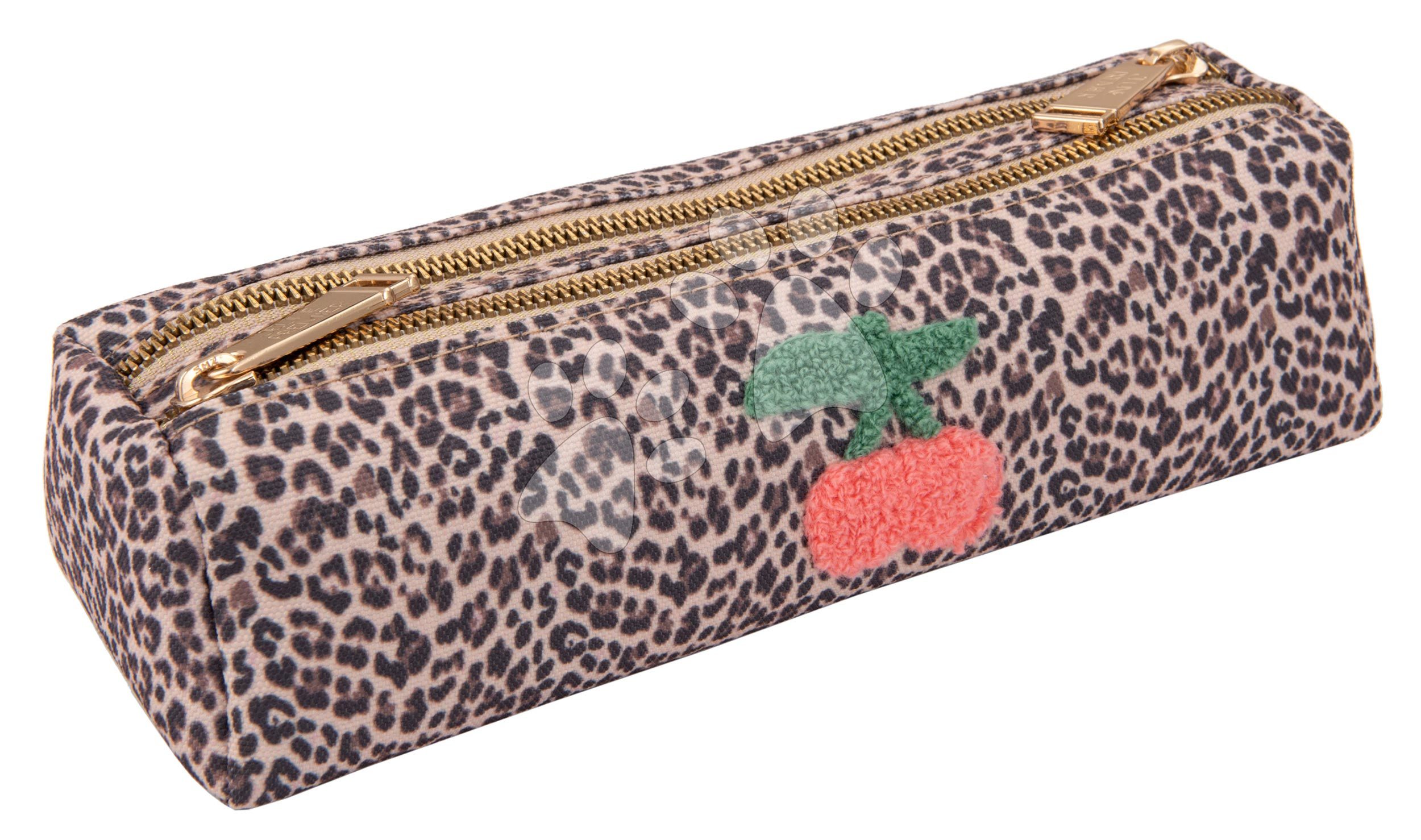 Školní penál Pencil Case Double Leopard Cherry Jeune Premier ergonomický luxusní provedení 22*6*8 cm