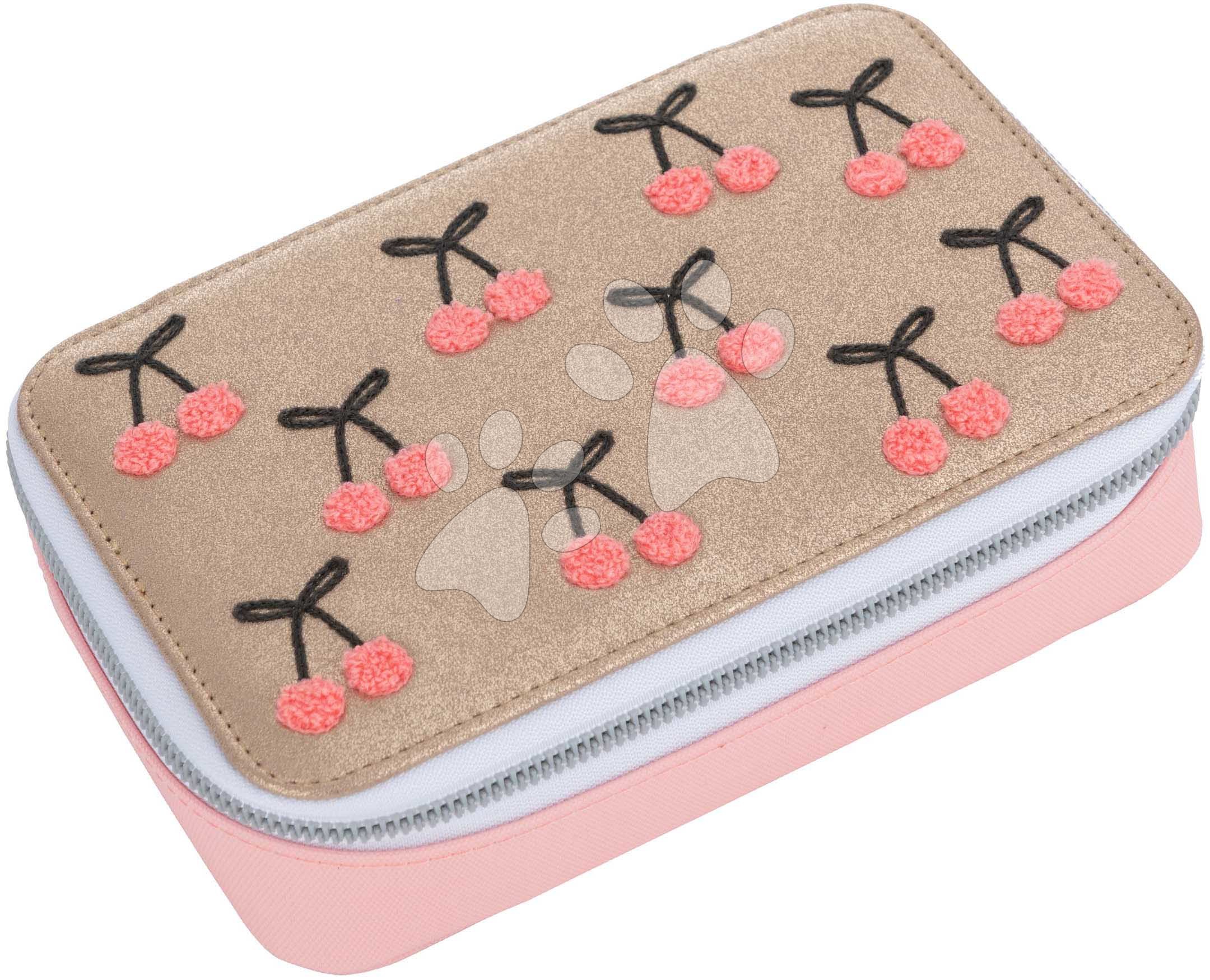 Tolltartó Pencil Box Filled Cherry Pompon Jeune Premier ergonomikus luxus kivitel 20*7 cm