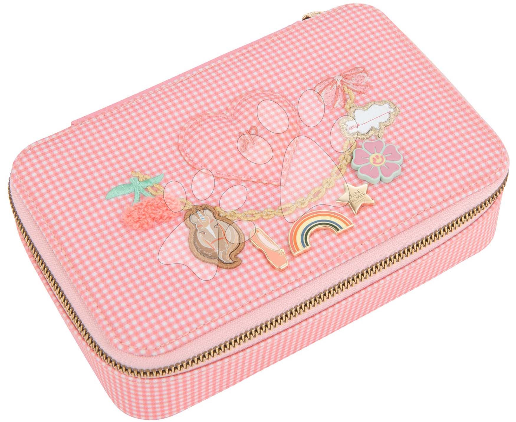 Tolltartó Pencil Box Filled Vichy Love Pink  Jeune Premier ergonomikus luxus kivitel 20*7 cm