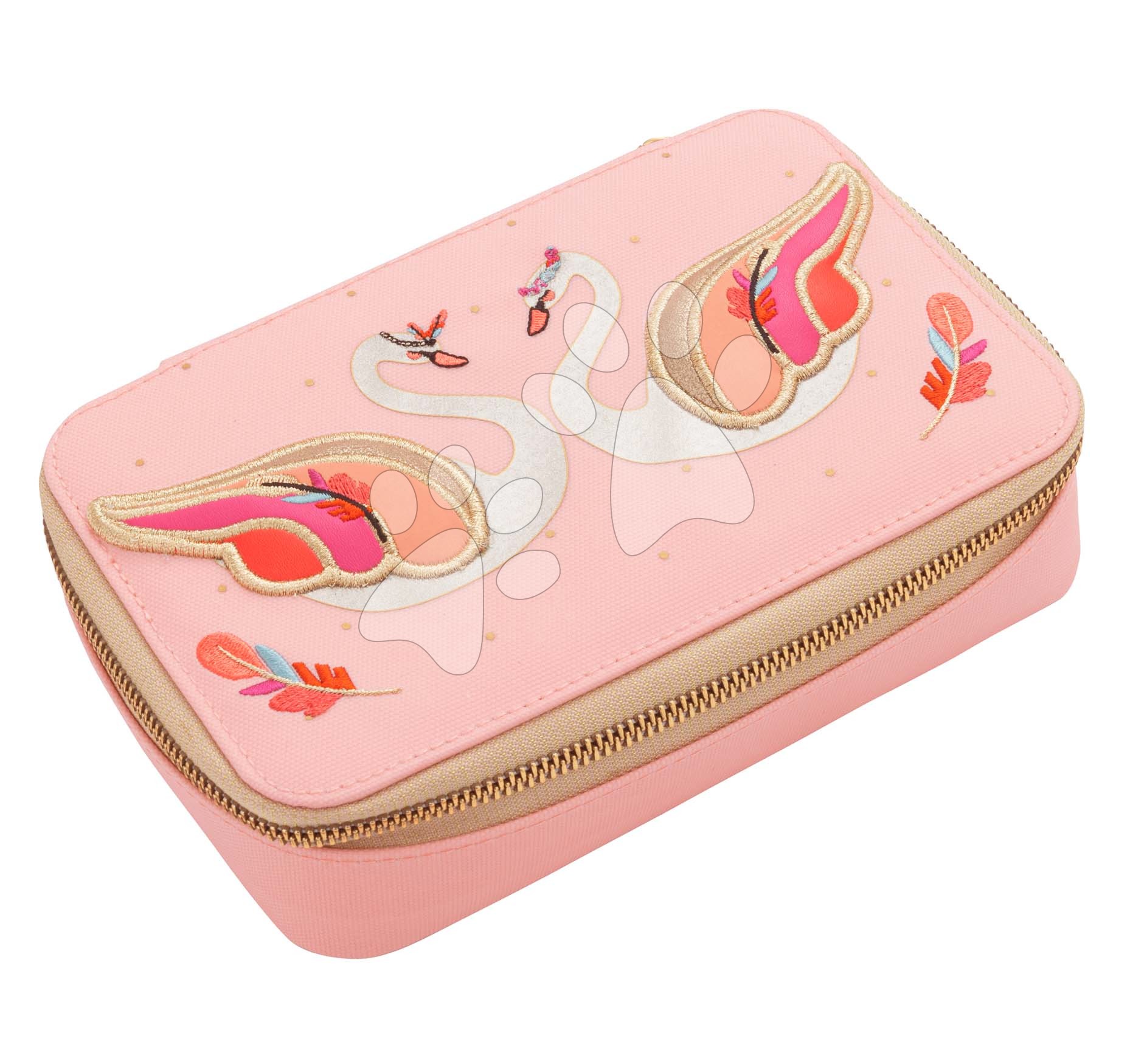 Tolltartó Pencil Box Filled Pearly Swans Jeune Premier ergonomikus luxus kivitel 20*7 cm