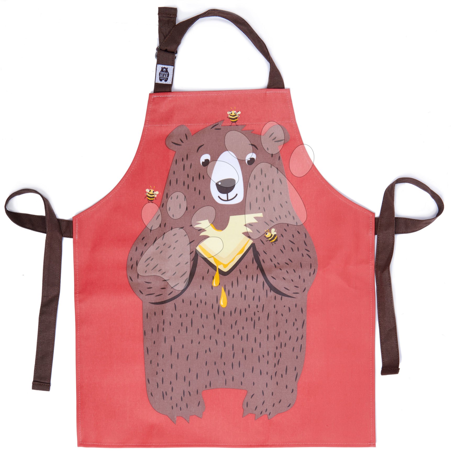 Kötényke gyerekeknek mackó Fred The Bear Cotton Apron ThreadBear pamutszövetből 6-8 éves korosztálynak