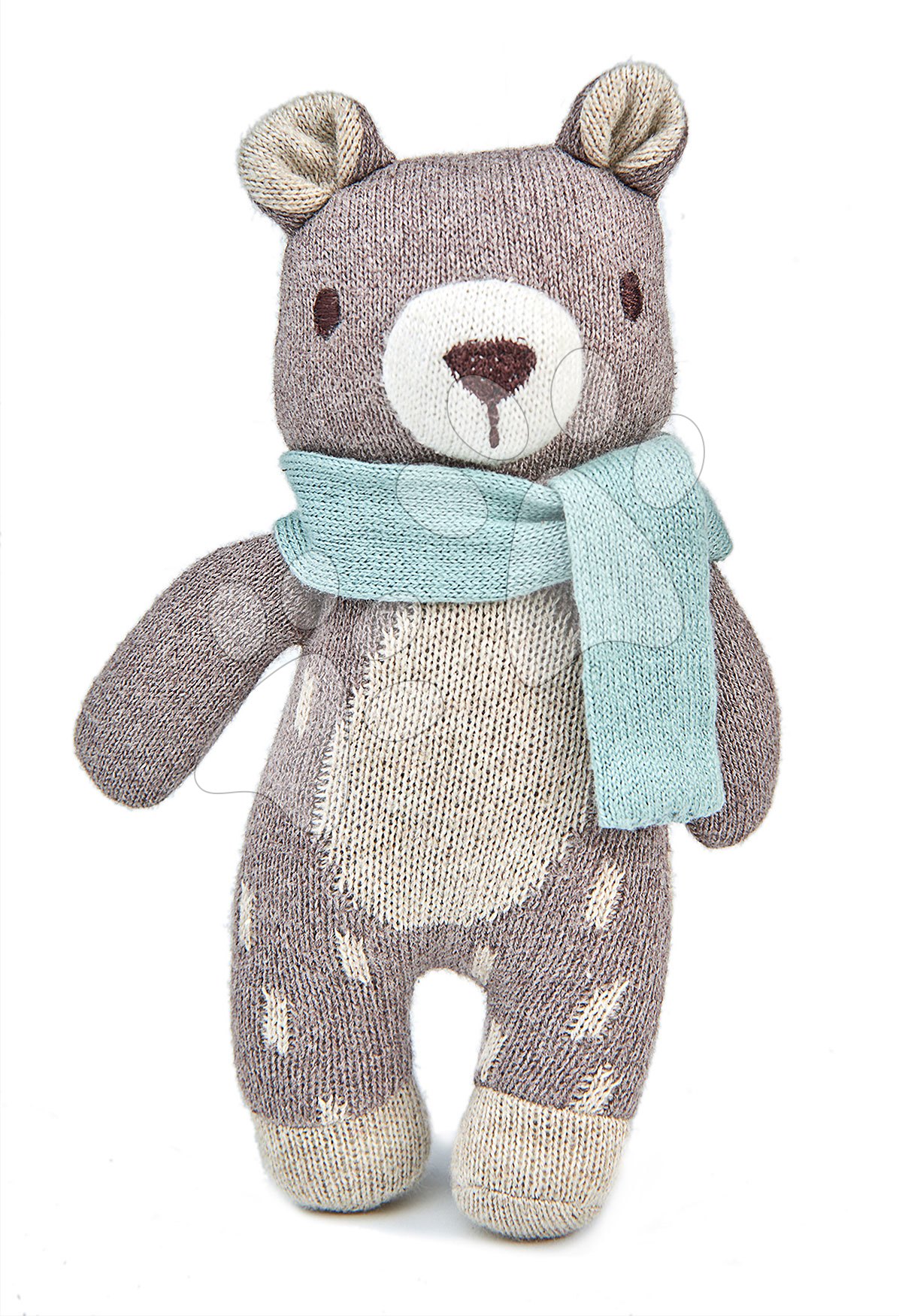 Rongybabák - Kötött mackó Fred the Bear Knitted Baby Doll Threadbear 18 cm puha és finom pamutból ajándékcímkével 0 hó-tól
