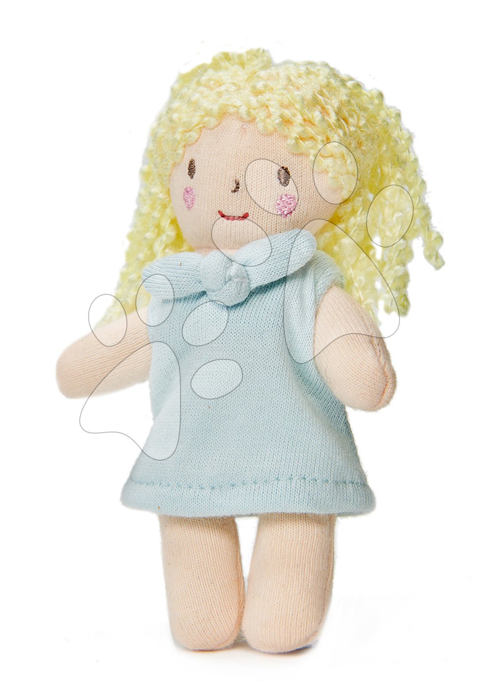 E-shop Bábika handrová Mini Fifi Doll ThreadBear 12 cm z mäkkého úpletu z bavlny so svetlými vláskami