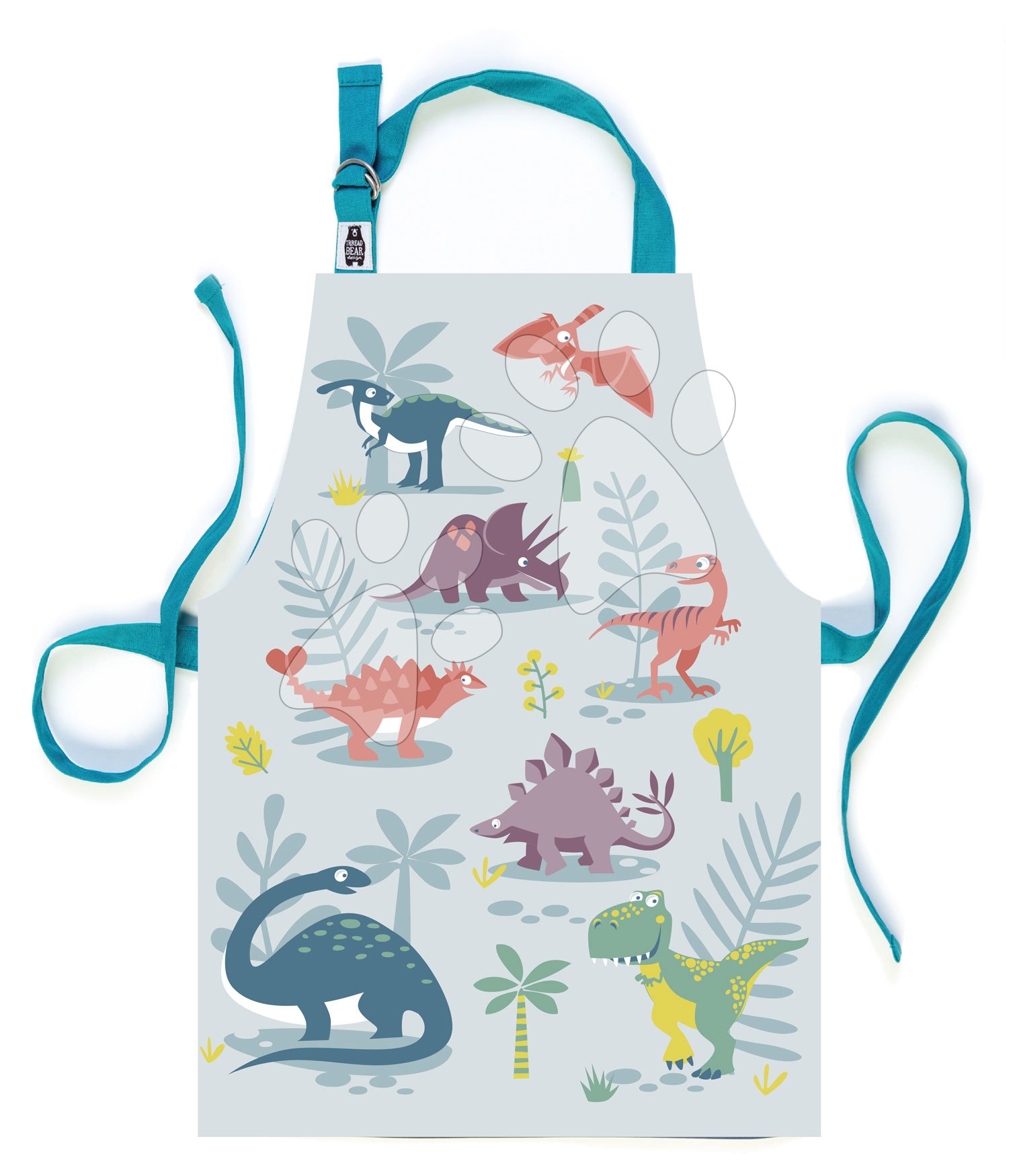 Zástěra pro děti Dinosaur Friends Apron ThreadBear s ochrannou vrstvou od 3–6 let