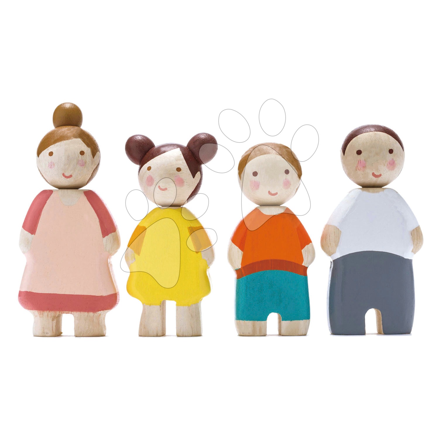 Fa figurák család The Leaf Family Tender Leaf Toys anya, apa és 2 gyermek