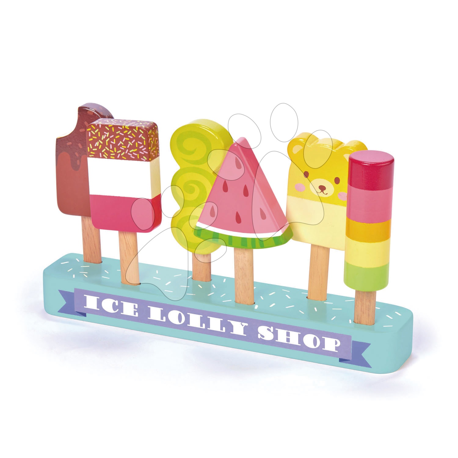 Fa jégkrémek Ice Lolly Shop Tender Leaf Toys 6 fajta az állványon