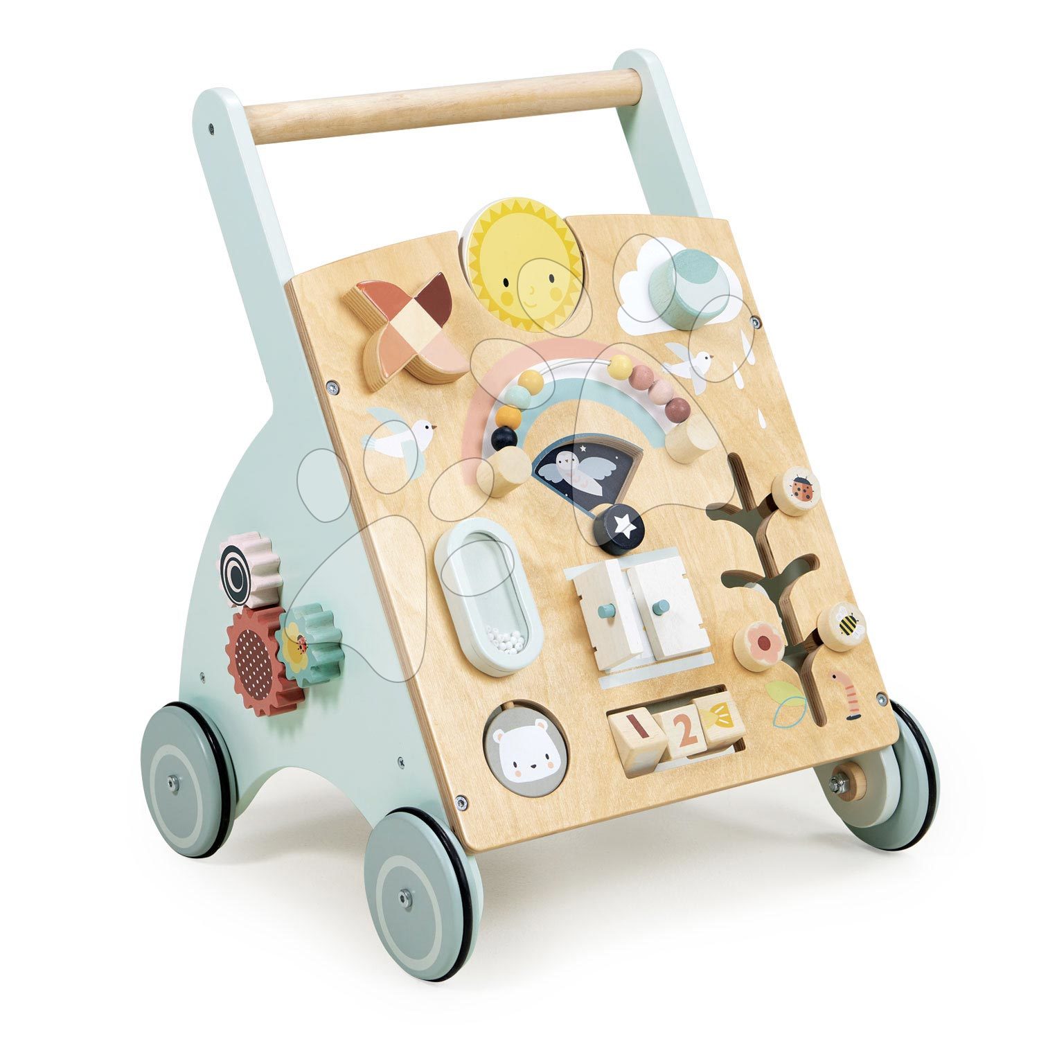 E-shop Drevené chodítko 4 ročné obdobia Sunshine Baby Activity Walker Tender Leaf Toys s predpoveďou počasia od 18 mes