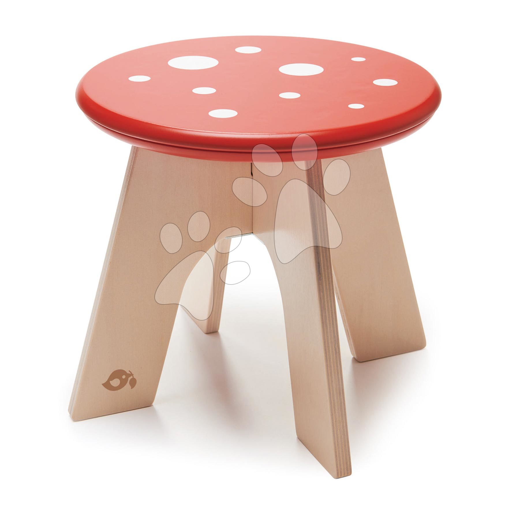 Fa kisszék gomba Toadstool Tender Leaf Toys légyölő galóca piros alapon fehér pöttyökkel