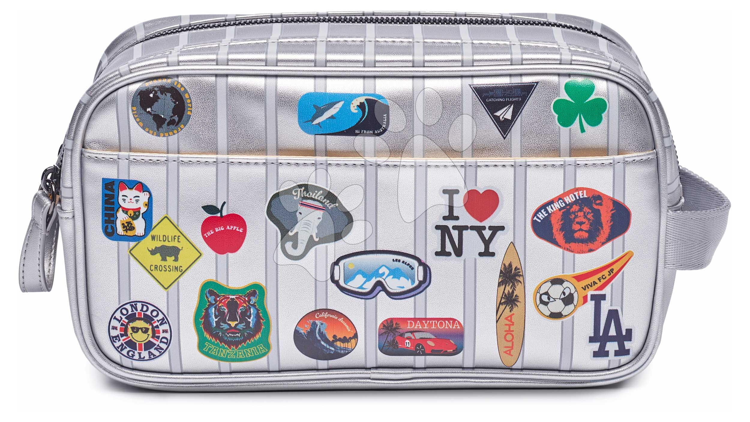 Utazótok piperetáska Travel Pouch Jetsetter Silver Jeune Premier ergonomikus luxus kivitel 25*12,5 cm