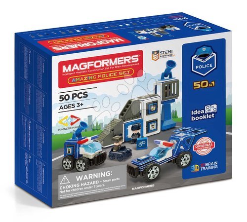 Bausätze Magformers  - Magnet-Baukasten Polizeistation Amazing Police Set Magformers - 5