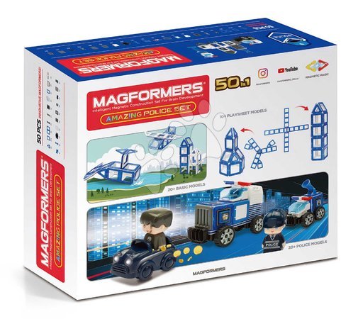 Bausätze Magformers  - Magnet-Baukasten Polizeistation Amazing Police Set Magformers - 6