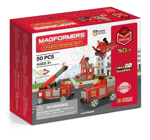 Bausätze Magformers  - Magnet-Bausatz Feuerwehrstation Amazing Rescue Set Magformers - 5