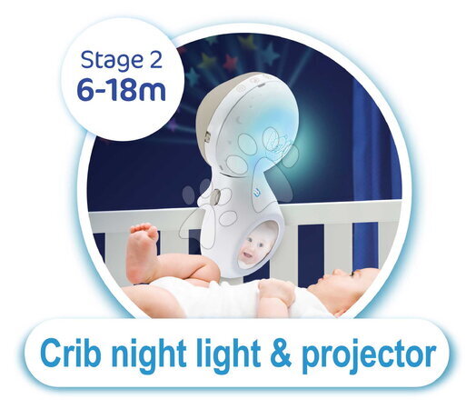 Kolotoče nad postieľku - Hudobný kolotoč nad postieľku 3in1 Projector Musical Mobile Ecru Infantino - 2