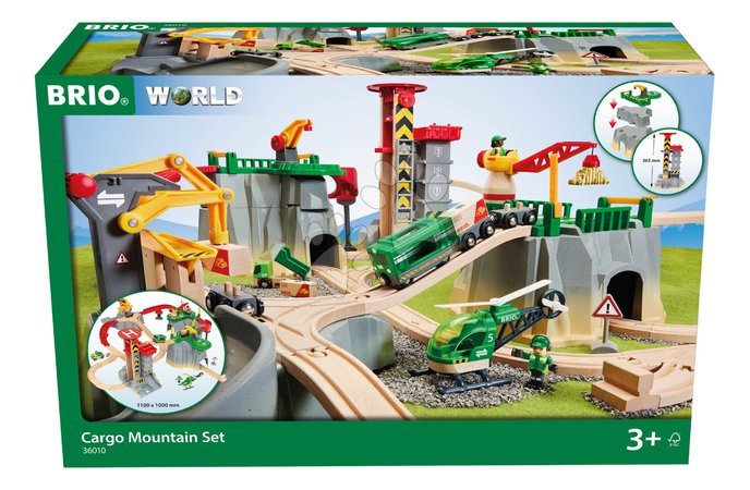 Holzeisenbahnen BRIO - Drevená vláčikodráha s magnetickým žeriavom v horách Cargo Mountain Set BRIO - 2