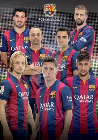 Puzzle 1000 dílků - Puzzle FC Barcelona Collage 2014-2015 Educa - 1