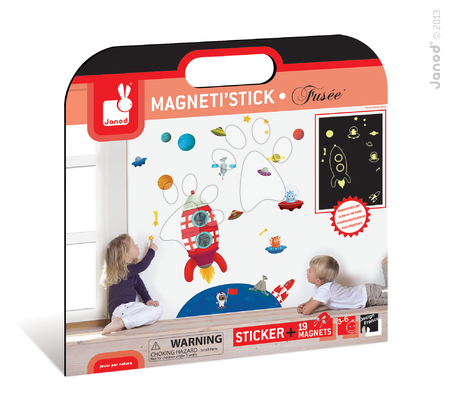 Magnetky pro děti - Magnetická dekorace do ho pokoje Glow in the Dark Magneti 'Stick Janod - 1