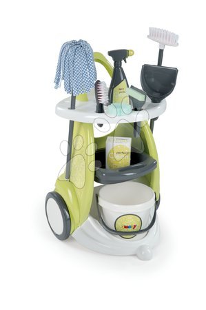 Hry na domácnost - Set úklidový vozík Clean Service Smoby - 11