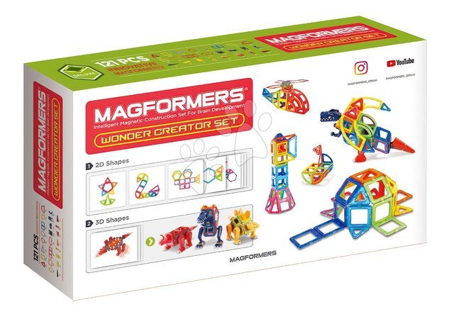 Stavebnice Magformers - Stavebnice magnetická Dinosauři a tvorové Wonder Creator Set Deluxe Magformers - 5