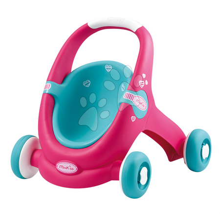 Kočárky pro panenky od 12 měsíců - Kočárek pro panenku a chodítko 2v1 MiniKiss Smoby - 1
