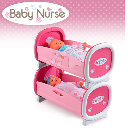 Postýlky a kolébky pro panenky - Kolébka pro dvě panenky do 42 cm Baby Nurse Smoby - 1