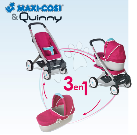Kočárky od 18 měsíců - Kočárek pro panenku Maxi Cosi&Quinny 3v1 Smoby - 5