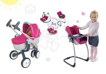 Kočárky od 18 měsíců - Set kočárek pro panenku Maxi Cosi & Quinny 3v1 Smoby - 18
