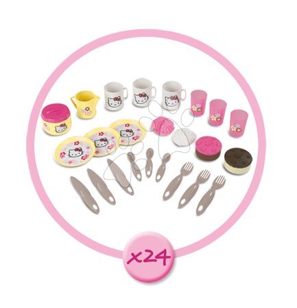 Nádobí a doplňky do kuchyňky - Piknikový košík Hello Kitty Smoby - 1