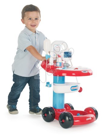 Detské lekárske vozíky - Lekársky vozík Smoby s infúziou a 7 doplnkami_1