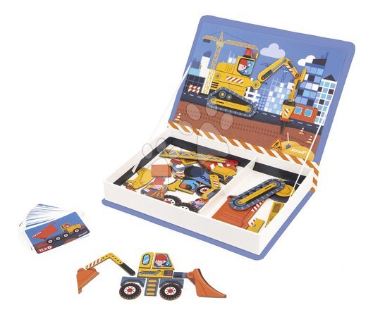 Magnets and magnetic toys | Page 2 - Magnetic book On the Construction Site Magnetibook Janod