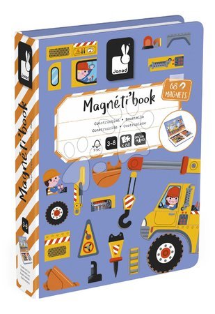 Magnets and magnetic toys - Magnetic book On the Construction Site Magnetibook Janod - 5