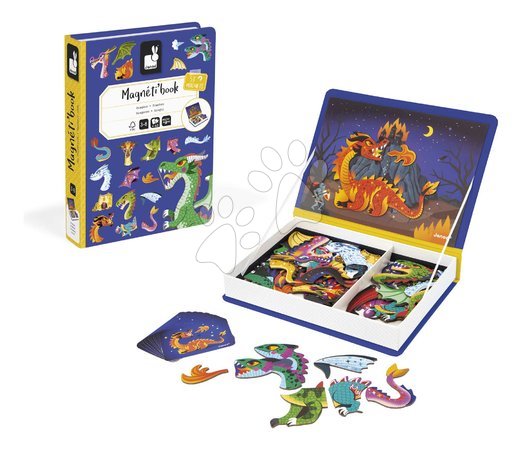 Magnets and magnetic toys - Magnetic book Dragons Magnetibook Janod - 4