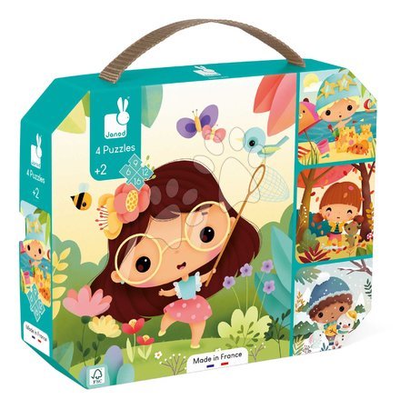 Progressive puzzles for kids - Puzzle in the suitcase Seasons 4in1 Janod - 3